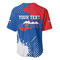 Personalized Slovakia Coat of Arms Baseball Jersey Map Flag Style