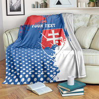 Personalized Slovakia Coat of Arms Blanket Map Flag Style