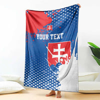 Personalized Slovakia Coat of Arms Blanket Map Flag Style