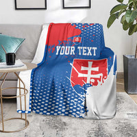 Personalized Slovakia Coat of Arms Blanket Map Flag Style