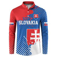 Personalized Slovakia Coat of Arms Button Sweatshirt Map Flag Style