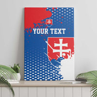 Personalized Slovakia Coat of Arms Canvas Wall Art Map Flag Style