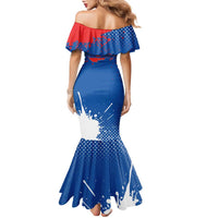 Personalized Slovakia Coat of Arms Family Matching Mermaid Dress and Hawaiian Shirt Map Flag Style