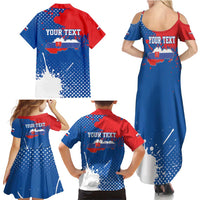 Personalized Slovakia Coat of Arms Family Matching Summer Maxi Dress and Hawaiian Shirt Map Flag Style