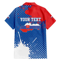 Personalized Slovakia Coat of Arms Family Matching Tank Maxi Dress and Hawaiian Shirt Map Flag Style