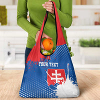 Personalized Slovakia Coat of Arms Grocery Bag Map Flag Style