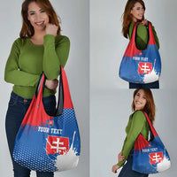 Personalized Slovakia Coat of Arms Grocery Bag Map Flag Style