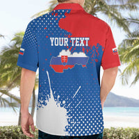 Personalized Slovakia Coat of Arms Hawaiian Shirt Map Flag Style