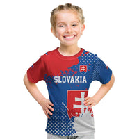 Personalized Slovakia Coat of Arms Kid T Shirt Map Flag Style