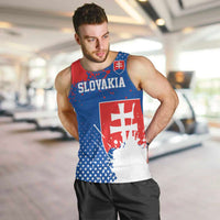 Personalized Slovakia Coat of Arms Men Tank Top Map Flag Style