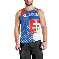 Personalized Slovakia Coat of Arms Men Tank Top Map Flag Style
