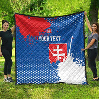 Personalized Slovakia Coat of Arms Quilt Map Flag Style