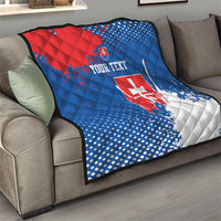 Personalized Slovakia Coat of Arms Quilt Map Flag Style