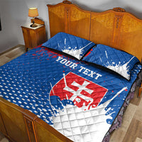 Personalized Slovakia Coat of Arms Quilt Bed Set Map Flag Style