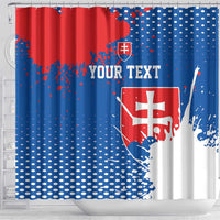 Personalized Slovakia Coat of Arms Shower Curtain Map Flag Style