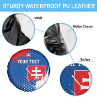 Personalized Slovakia Coat of Arms Spare Tire Cover Map Flag Style