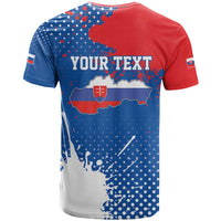 Personalized Slovakia Coat of Arms T Shirt Map Flag Style