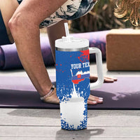 Personalized Slovakia Coat of Arms Tumbler With Handle Map Flag Style