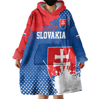 Personalized Slovakia Coat of Arms Wearable Blanket Hoodie Map Flag Style