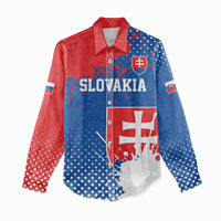 Personalized Slovakia Coat of Arms Women Casual Shirt Map Flag Style