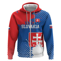 Personalized Slovakia Coat of Arms Zip Hoodie Map Flag Style