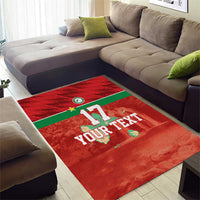Custom Guadelope Football Area Rug Basse Terre Red Style