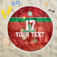 Custom Guadelope Football Beach Blanket Basse Terre Red Style