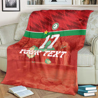 Custom Guadelope Football Blanket Basse Terre Red Style