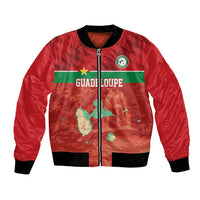 Custom Guadelope Football Bomber Jacket Basse Terre Red Style