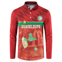 Custom Guadelope Football Button Sweatshirt Basse Terre Red Style