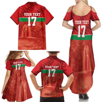 Custom Guadelope Football Family Matching Summer Maxi Dress and Hawaiian Shirt Basse Terre Red Style