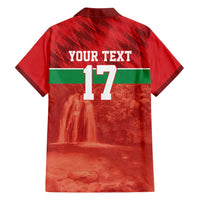 Custom Guadelope Football Family Matching Summer Maxi Dress and Hawaiian Shirt Basse Terre Red Style