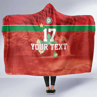 Custom Guadelope Football Hooded Blanket Basse Terre Red Style