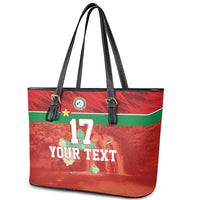 Custom Guadelope Football Leather Tote Bag Basse Terre Red Style