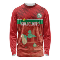 Custom Guadelope Football Long Sleeve Shirt Basse Terre Red Style