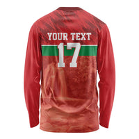 Custom Guadelope Football Long Sleeve Shirt Basse Terre Red Style