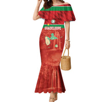 Custom Guadelope Football Mermaid Dress Basse Terre Red Style