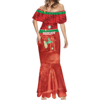 Custom Guadelope Football Mermaid Dress Basse Terre Red Style