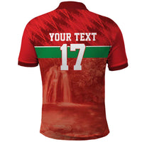 Custom Guadelope Football Polo Shirt Basse Terre Red Style