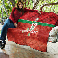 Custom Guadelope Football Quilt Basse Terre Red Style