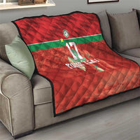 Custom Guadelope Football Quilt Basse Terre Red Style