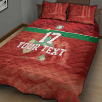 Custom Guadelope Football Quilt Bed Set Basse Terre Red Style