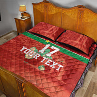Custom Guadelope Football Quilt Bed Set Basse Terre Red Style