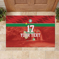 Custom Guadelope Football Rubber Doormat Basse Terre Red Style