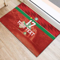 Custom Guadelope Football Rubber Doormat Basse Terre Red Style