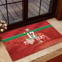 Custom Guadelope Football Rubber Doormat Basse Terre Red Style