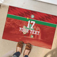 Custom Guadelope Football Rubber Doormat Basse Terre Red Style