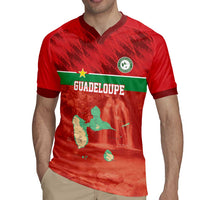 Custom Guadelope Football Rugby Jersey Basse Terre Red Style
