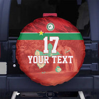 Custom Guadelope Football Spare Tire Cover Basse Terre Red Style