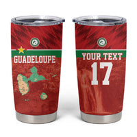 Custom Guadelope Football Tumbler Cup Basse Terre Red Style